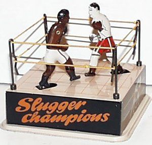 Lithographed Boxing Ring Windup Toy Boxers Sparring