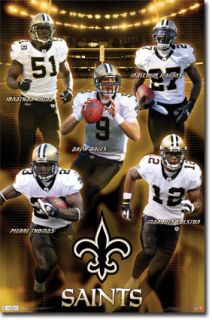 NFL New Orleans Saints Team Drew Brees 2011 Poster