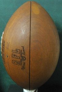 BART STARR WOODEN FOOTBALL Rawhide Boys Ranch Full size large