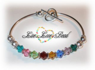 Birthstone Bracelet Swarovski Crystal Mothers Day 1 12