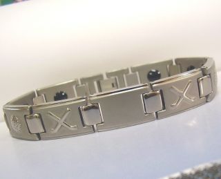   SV Titanium Non Magnetic Health Therapy Bracelet Sports Fashion