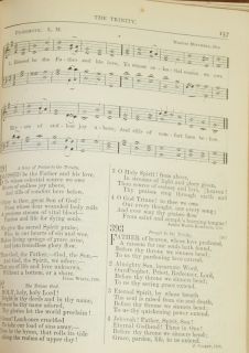 1874 leather HYMNS FOR THE SANCTUARY Hymnal United Brethren