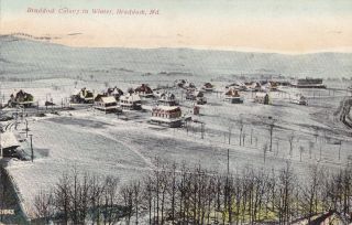 Braddock MD Old 1907 Postcard  Braddock Colony Winter