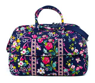 Vera Bradley Ribbons Grand Traveler Duffle Luggage Bag New