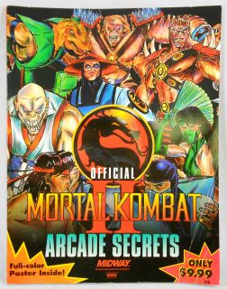 Brady Games Mortal Kombat II Official Arcade Secrets Guide Book