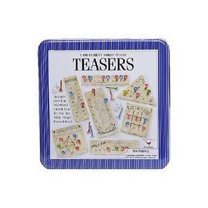   Classic Games Solid Wood Teasers 7 Different Brain Busters Used