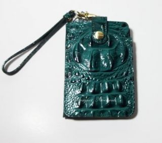 Brahmin Cell Phone Wallet Peacock Croc Embossed Leather