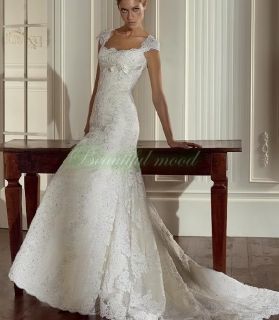Sexy Beaded Lace Bridal Wedding Dresses Ball Gown Size Custom