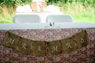 Mr & Mrs~Wedding Banner~Burlap~Garland~Country~Rustic~Western~Chic 