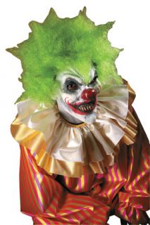 Adult Crazy Clown FX Halloween Costume Make Up Kit with Latex 