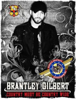 Brantley Gilbert Country Music Personalized T Shirts
