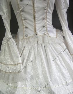 Civil War Victorian Brocade and Cotton Ball Gown Dress Prom 188 S 
