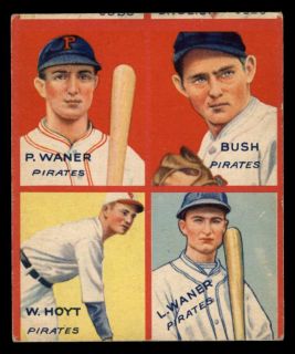 1935 Goudey # 33 P Waner/Bush/Hoyt/L Waner (1E)   2 GD   B35G 00 0056