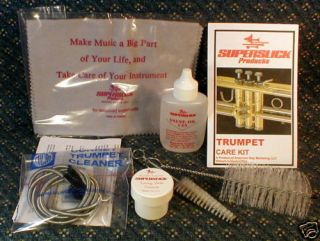 Trumpet Care Kit Lacquered Snake Oils Cloth Brushes