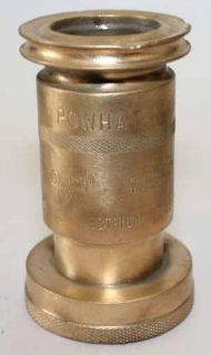 Vintage Powhatan 464 KWS Brass Fire Hose Nozzle