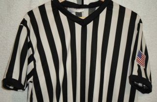 Black and White Mesh Pinstripe V Neck Referee Basketball Jersey