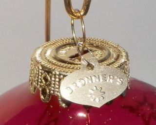 Bronners Unsilvered Cranberry Gold Angel Christmas Ornament Large 4 