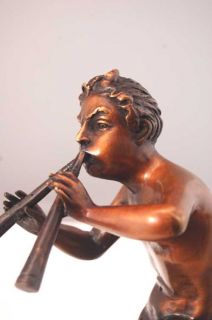 Bronze Devil Satan Mytholoy Pan Flute Sculpture SM