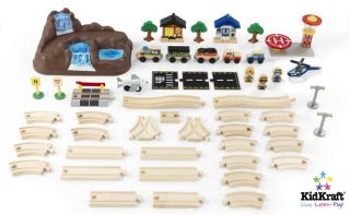 New 56 Piece Wood Brio Thomas Compatible Toy Train Set