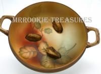Morimura Nippon Blown Out 3 D Relief Bowl Brazil Nut Free Ship