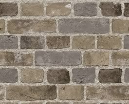 Grey Brick Wall Wallpaper / Embossed Textured Bricks / SF084795