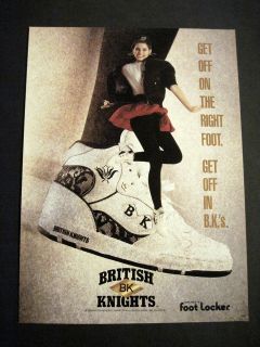 1990 British Knights Cute Girl in BK Shoes & Black Tights Dancing 90s 