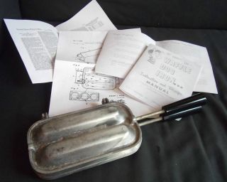 1950s WAFFLE DOG MAKER iron for cooking hot dogs in waffles