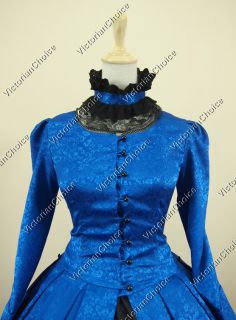 Victorian Gothic Lolita Brocade Dress Ball Gown Reenactment 156 XL 