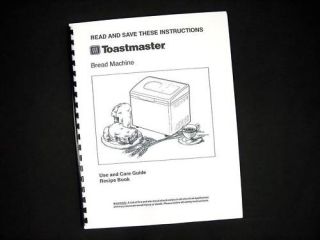 Toastmaster Bread Machine Manual Instructions Recipes