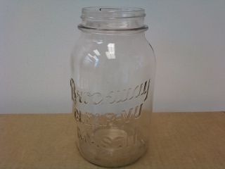 Brockway Clear Vu Mason Canning Jar Very Good Condition