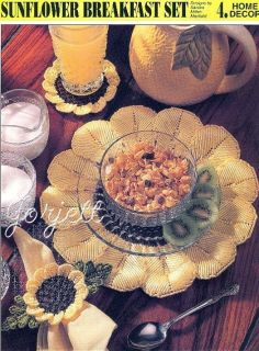 Sunflower Breakfast Table Setting Annies PC Patterns