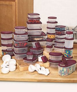   PC Set Plastic Food Storage Snap Kitchen Containers W/ Measuring Cups