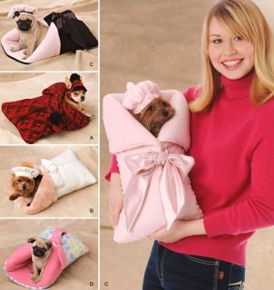   PATTERN Simplicity 2744 Small Breed & Baby Dog BUNTING CARRIERS & HATS