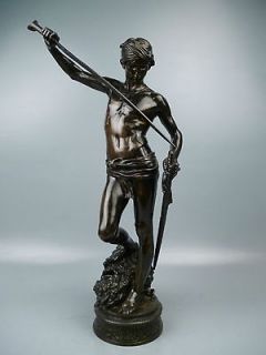   Sculpture DAVID & GOLIATH by Antonin Mercie   Barbedienne Foundry