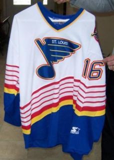 Brett Hull Authentic St Louis Blues Stitched Jersey size L Starter 