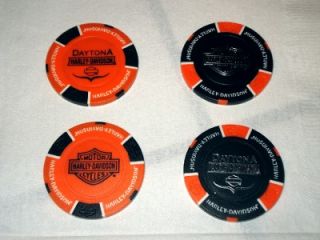 Harley Davidson Poker Chip New Design Bruce Rossmeyer Daytona FL Black 