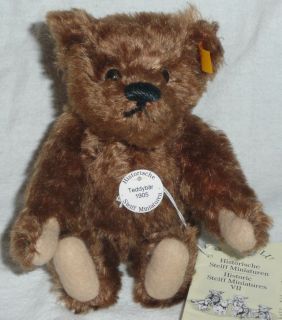 Steiff Classic 1905 Miniature Brown Teddy Bear EAN 029578 New with 