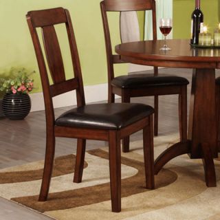 solid wood antique dark oak finish dining chairs set of