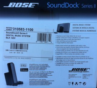 Bose SoundDock Series II 310583 1100 Digital Music System Black