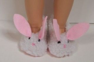 bunny slippers doll shoes for 18 effanbee katie time left