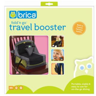 Brica Fold N and Go Travel Portable Booster Seat Grey Black Green New 