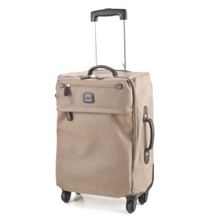 BRICS LIFE CARRY ON TROLLEY SPINNER IN DOVE GRAY MICRO SUEDE BLF08117 