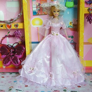 New Princess Wedding Clothes Party Dress Gown for Barbie Doll 013YA 
