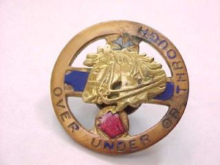 Antique HHT 2 104th Cavalry ARNG PA Pennsylvania Pin Over Under or 