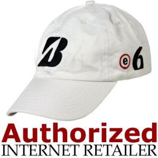Bridgestone Golf E6 Adjustable Hat White