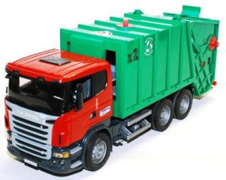 Bruder Toys Mack Granite Garbage Truck Ruby Red Green Realistic 