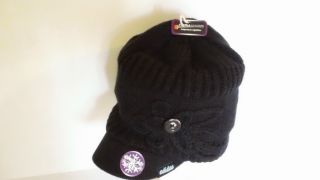 Womens Adidas Frostie Brimmer Black Knit Hat Climawarm Winter Cap NWT