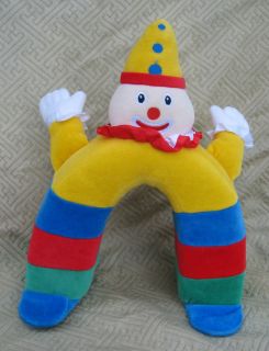  Plush Brio Clown Toy Colorful Bridge 13" Tall