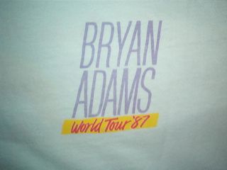Vintage Bryan Adams T Shirt Rock Concert Tour 80s 2