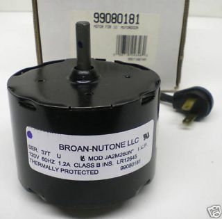 99080181 Broan Nutone Fan Motor for 10 Auto Damper New